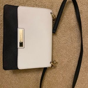 Small Calvin Klein black and white side purse